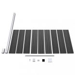 fekete WPC kerítéspanel 95 x 186 cm