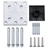 fekete WPC kerítéspanel 95 x 186 cm