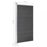 fekete WPC kerítéspanel 95 x 186 cm