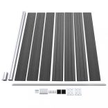 fekete WPC kerítéspanel 175 x 146 cm