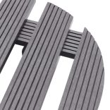 2 db szürke WPC görgős virágtartó Ø30 x 7,5 cm