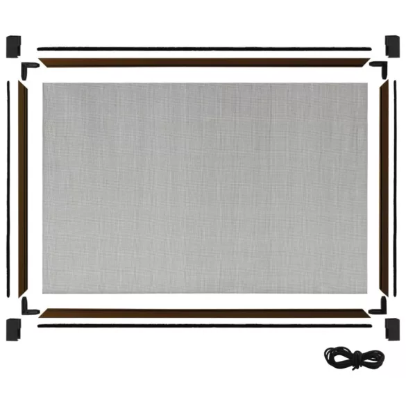 barna lehúzható ablakszúnyogháló 70 x 150 cm