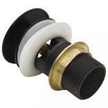 ezüst nyomógombos leeresztőszelep túlfolyóval 6,4x6,4x9,1 cm