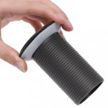 szürke nyomógombos leeresztő túlfolyó nélkül 6,4x6,4x9,1 cm