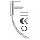 krómozott felületű fürdőszobai mosdócsaptelep 130 x 176 mm