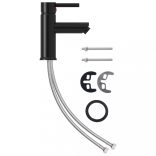 fekete fürdőszobai mosdócsaptelep 130 x 176 mm