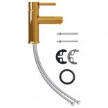 aranyszínű fürdőszobai mosdócsaptelep 130 x 176 mm