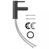 szürke fürdőszobai mosdócsaptelep 130 x 176 mm