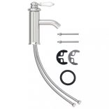 krómozott felületű fürdőszobai mosdócsaptelep 130 x 180 mm