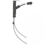 szürke kihúzható fürdőszobai mosdócsaptelep 157 x 172 mm