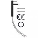 fekete fürdőszobai keverős csaptelep 12 x 30 cm