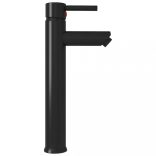 fekete fürdőszobai keverős csaptelep 12 x 30 cm