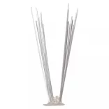 20 db 10 m-es 2-soros rozsdamentes acél madár- és galambtüske