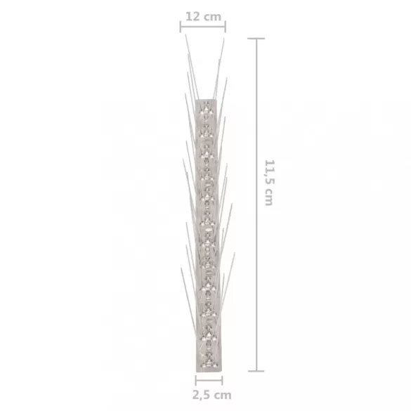20 db 10 m-es 2-soros rozsdamentes acél madár- és galambtüske