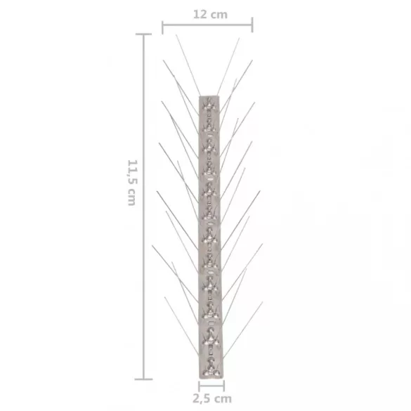 20 db 10 m-es 4-soros rozsdamentes acél madár- és galambtüske