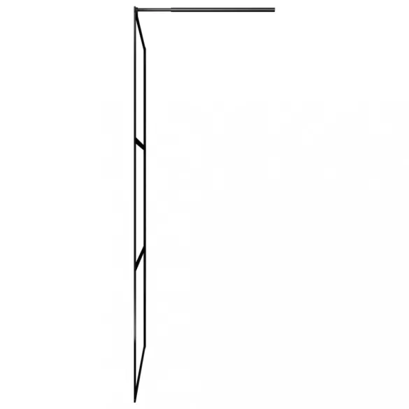 fekete zuhanyfal átlátszó ESG üveggel 80 x 195 cm
