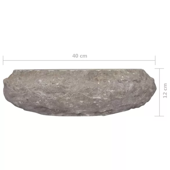 szürke márvány mosdókagyló Ø40 x 12 cm