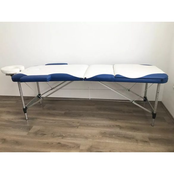 3 zónás fehér/kék alu masszázságy hordozótáskával-3108R