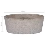 szürke márvány mosdókagyló Ø40 x 15 cm
