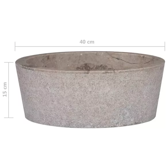szürke márvány mosdókagyló Ø40 x 15 cm