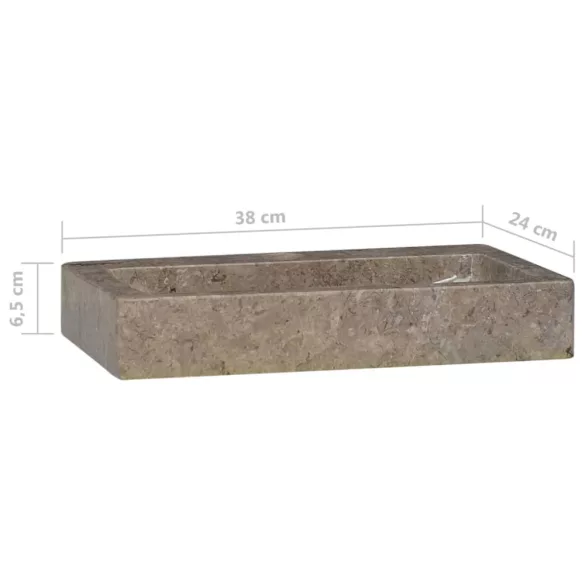 szürke márvány falra szerelhető mosdókagyló 38 x 24 x 6,5 cm