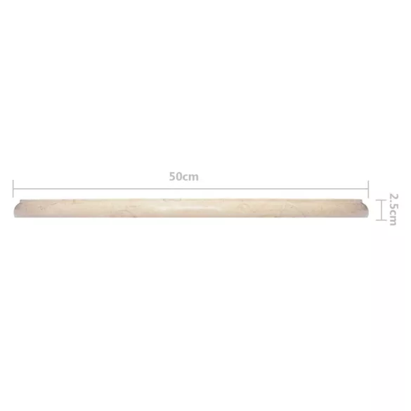 krémszínű márvány asztallap Ø50 x 2,5 cm