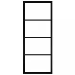 fekete alumínium és ESG üveg tolóajtó 76 x 205 cm