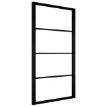 fekete alumínium és ESG üveg tolóajtó 102,5 x 205 cm