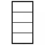 fekete alumínium és ESG üveg tolóajtó 102,5 x 205 cm