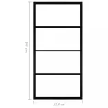 fekete alumínium és ESG üveg tolóajtó 102,5 x 205 cm