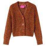 Konyak színű kötött gyerekkardigán 116