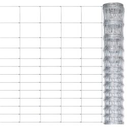 ezüstszínű horganyzott acél kerti kerítés 50 x 1,5 m