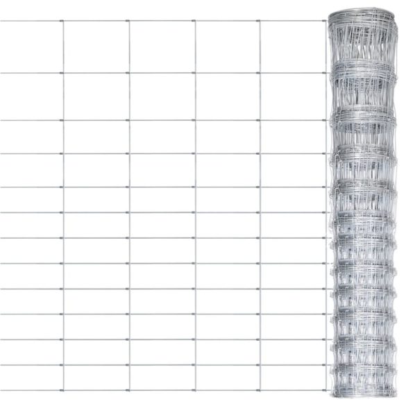 ezüstszínű horganyzott acél kerti kerítés 50 x 1,5 m