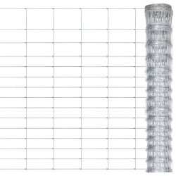 ezüstszínű horganyzott acél kerti kerítés 50 x 1,6 m