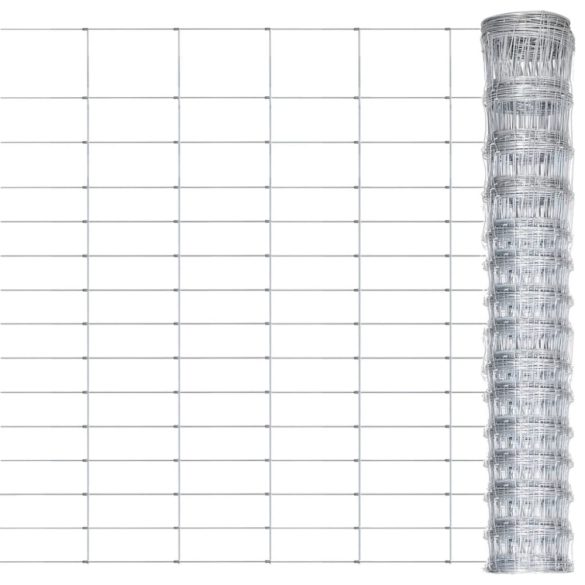 ezüstszínű horganyzott acél kerti kerítés 50 x 1,6 m