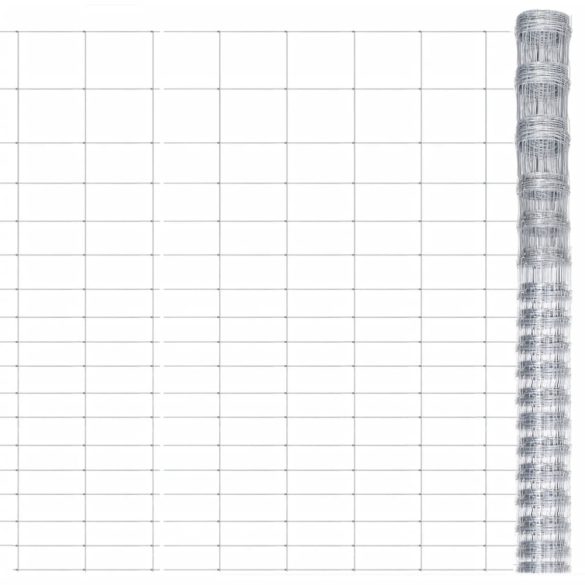 ezüstszínű horganyzott acél kerti kerítés 50 x 1,25 m