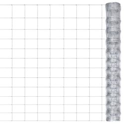 ezüstszínű horganyzott acél kerti kerítés 50 x 1,25 m