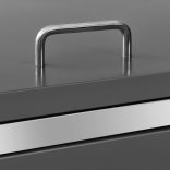 acél tároló három gurítható szemeteskukához 207x77,5x112,5 cm