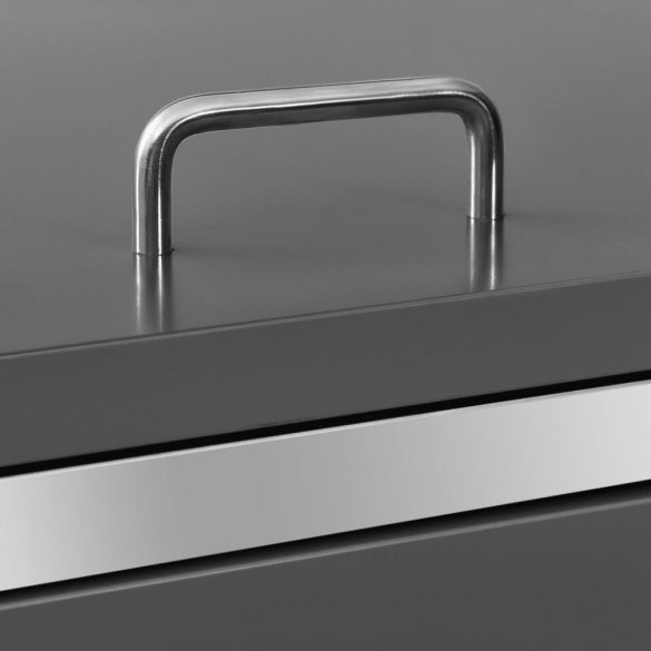 acél tároló három gurítható szemeteskukához 207x77,5x112,5 cm