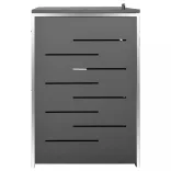 acéltároló négy gurítható szemeteskukához 276,5x77,5x112,5 cm