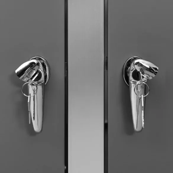 acéltároló négy gurítható szemeteskukához 276,5x77,5x112,5 cm