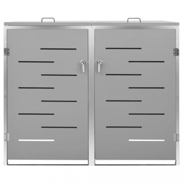 acéltároló két gurítható szemeteskukához 138 x 77,5 x 112,5 cm