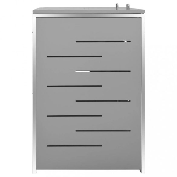 acéltároló két gurítható szemeteskukához 138 x 77,5 x 112,5 cm