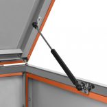 acél tároló gurítható szemeteskukához 69 x 77,5 x 112,5 cm