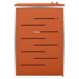 acéltároló két gurítható szemeteskukához 138 x 77,5 x 112,5 cm