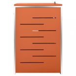 acél tároló három gurítható szemeteskukához 207x77,5x112,5 cm