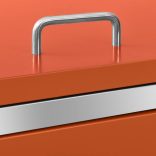 acél tároló három gurítható szemeteskukához 207x77,5x112,5 cm