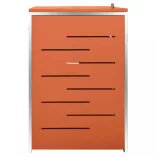 acéltároló négy gurítható szemeteskukához 276,5x77,5x112,5 cm