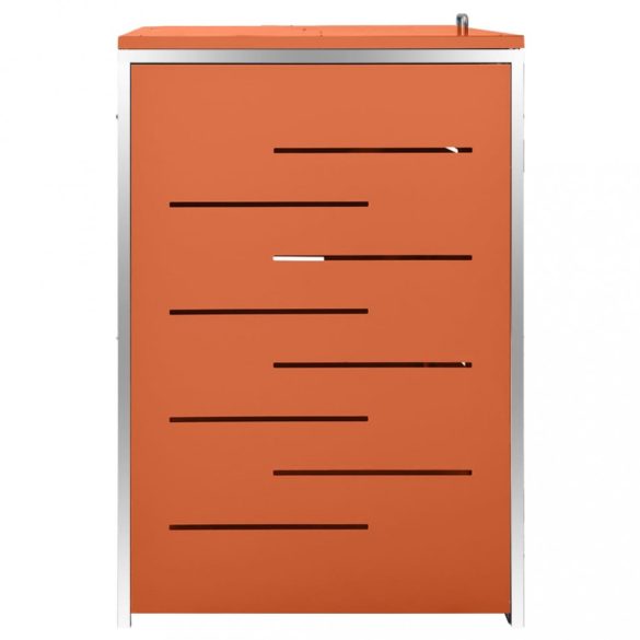 acéltároló négy gurítható szemeteskukához 276,5x77,5x112,5 cm