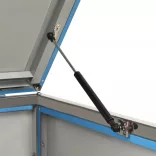 acél tároló gurítható szemeteskukához 69 x 77,5 x 112,5 cm